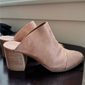 Suede mules/slide on size 9.5